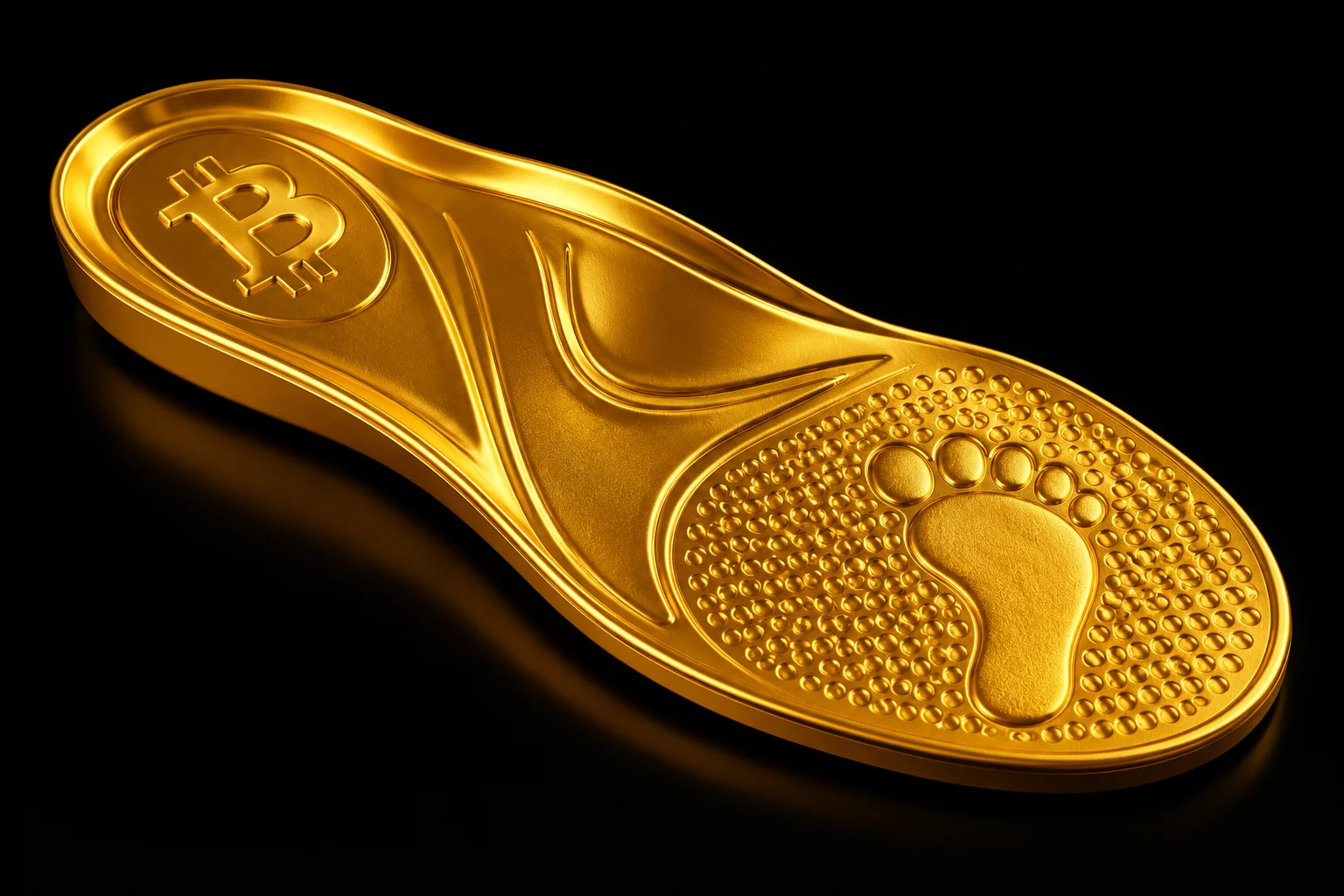 Gold TPU honeycomb insert, three-quarter macro view